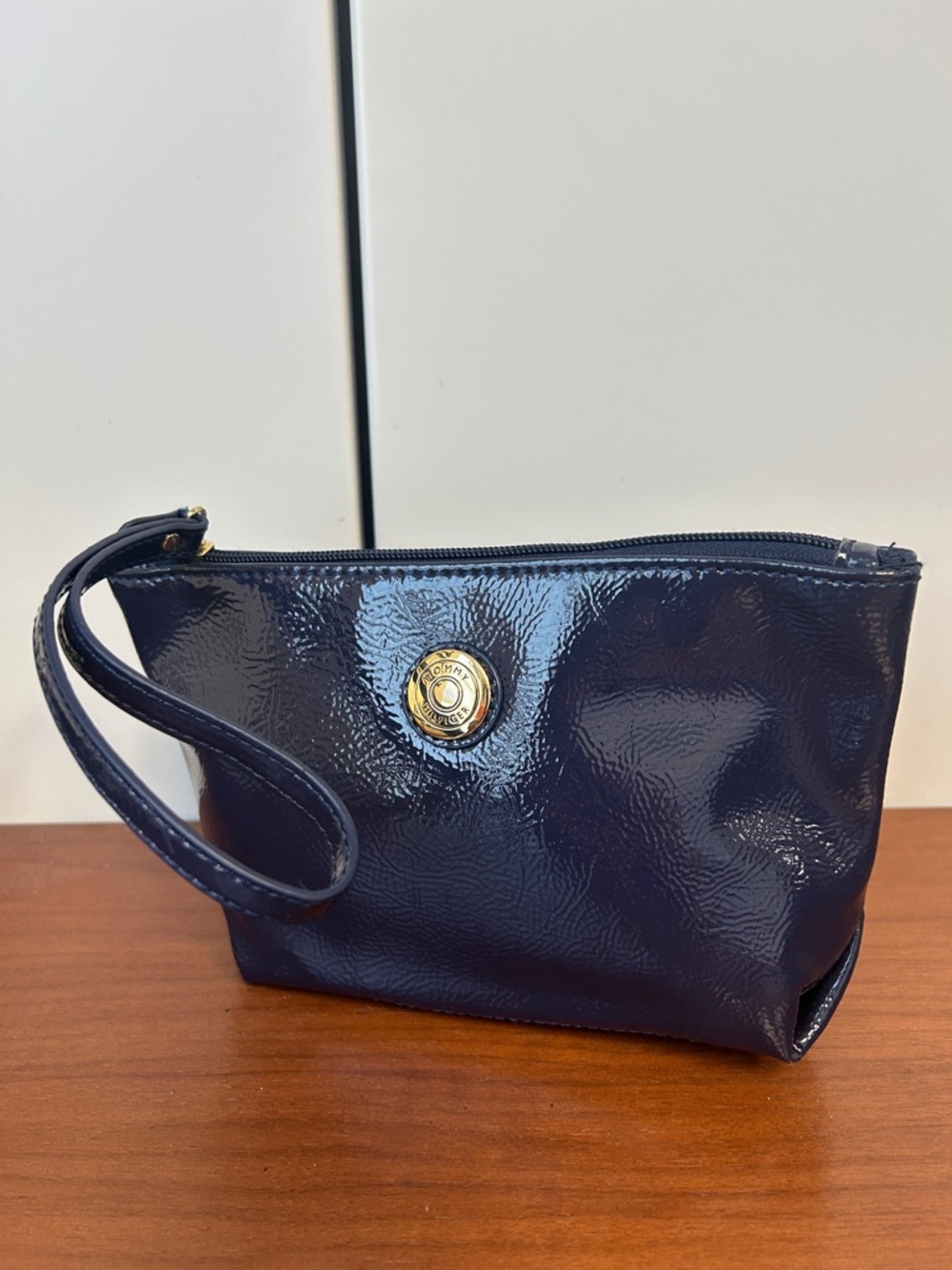 Tommy Hilfiger Navy Patent Wristlet Clutch - Women Bags - Picture 2 of 7